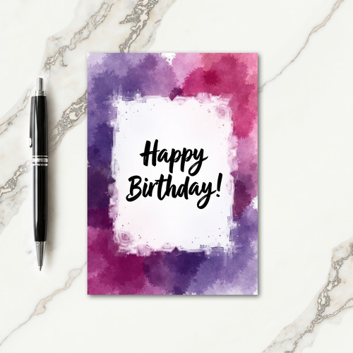 Fuchsia Lavender Birthday Card