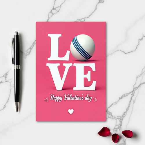 Fuchsia Love Sport Valentines Card
