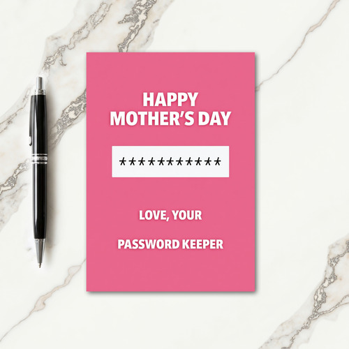 Fuchsia Mothers Day Card