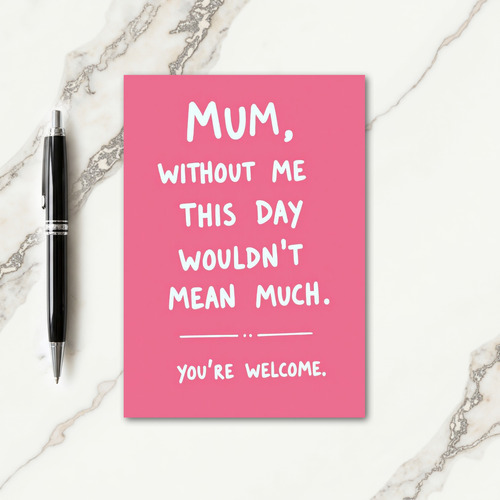 Fuchsia Mums Day Quote Design Card
