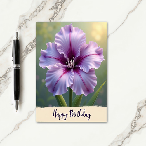 Fuchsia Petal Birthday Card