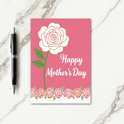 Fuchsia Rose Bloom Card