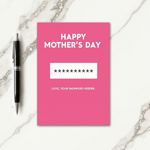 Fuchsia Sweet Mothers Day Card