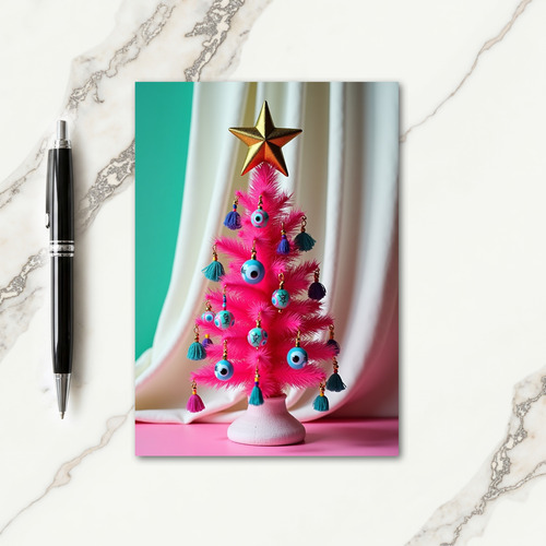 Fuchsia Tree Christmas Card