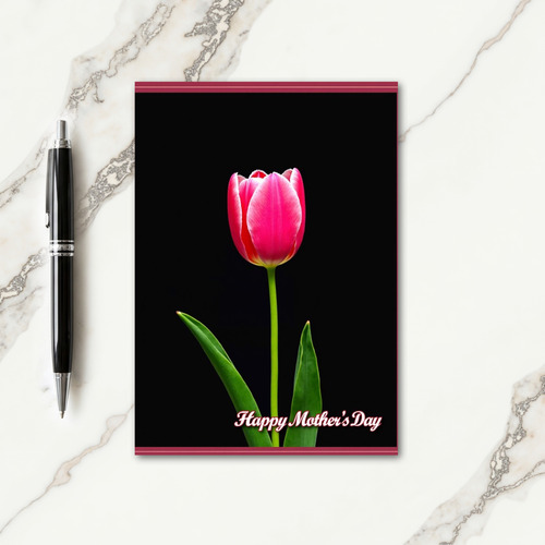 Fuchsia Tulip Mothers Day Card