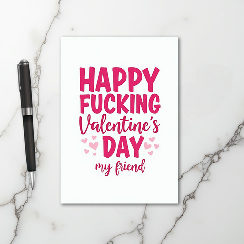 Fucking Valentines Day Friend Card