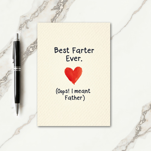 Fun Best Farter Ever Card