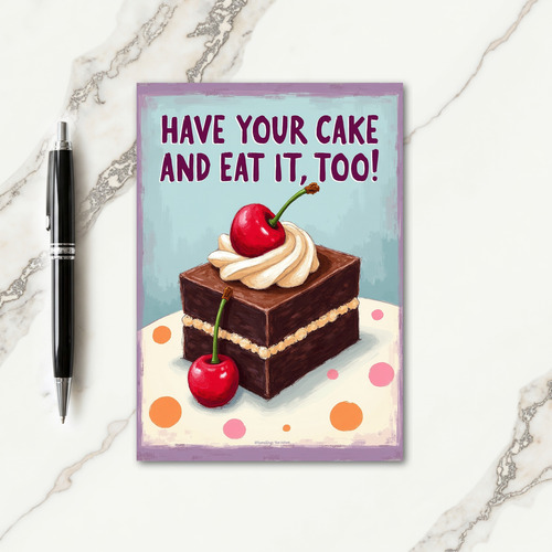 Fun Birthday Layered Cake Card