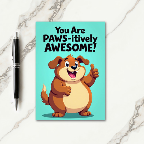 Fun Cartoon Dog Birthday Card