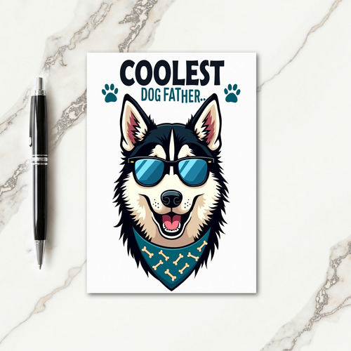 Fun Dog Portrait Fathers Day Card