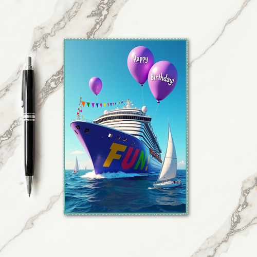 Fun Ship Birthday Card