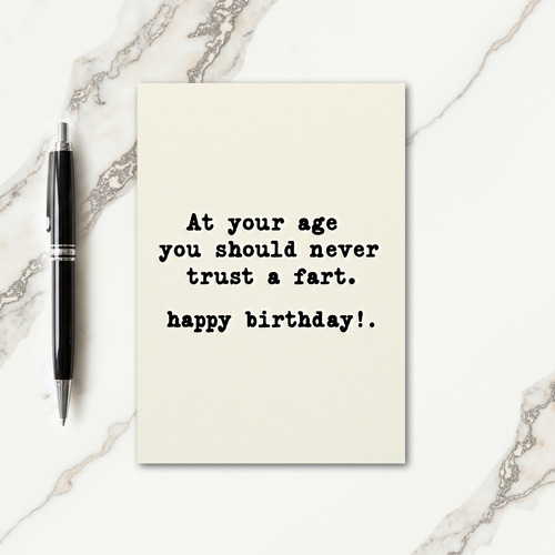 Funny Age Text Card