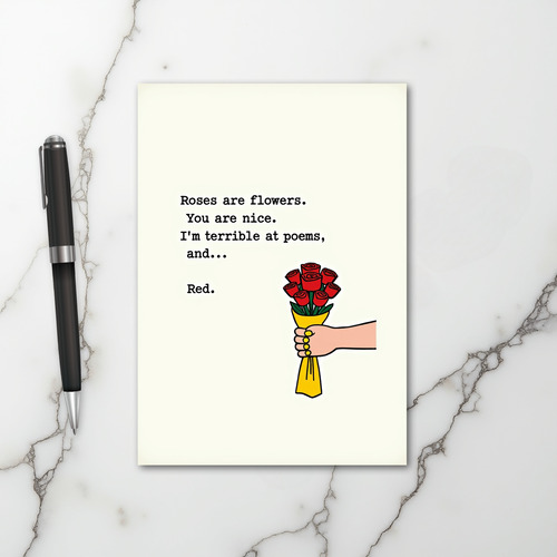 Funny Bad Poem Roses Love Card