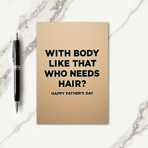 Funny Bald Fathers Day Card