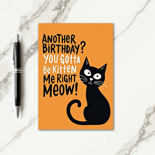 Funny Birthday Cat Card