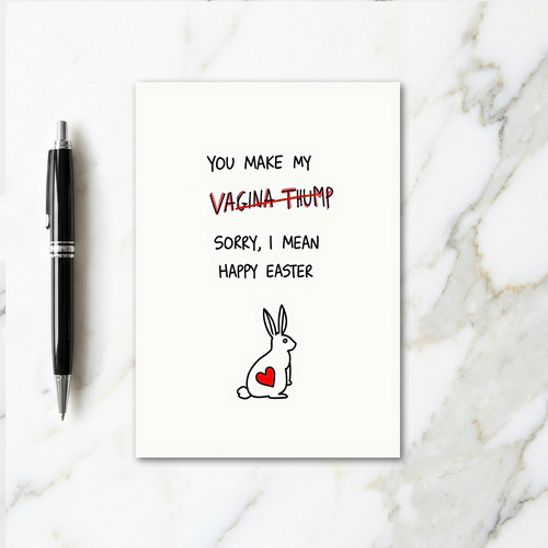 Funny Bunny Easter Card
