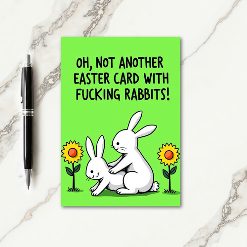 Funny Bunny Holiday Card