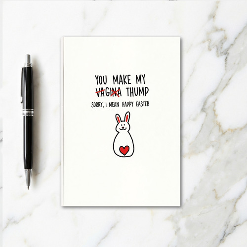 Funny Bunny Love You Card