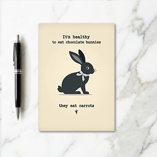 Funny Bunny Message Card