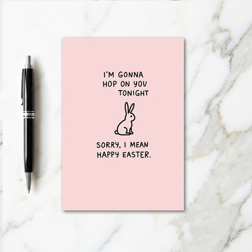 Funny Bunny Springtime Card