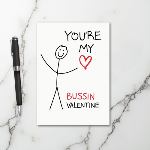 Funny Bussin Valentine Card