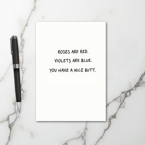 Funny Butt Love Poem Card