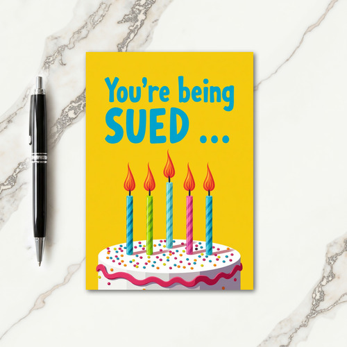 Funny Cake Birthday Card