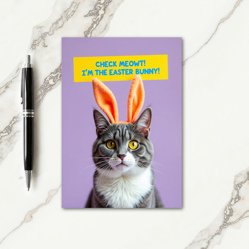 Funny Cat Costume Holiday Card