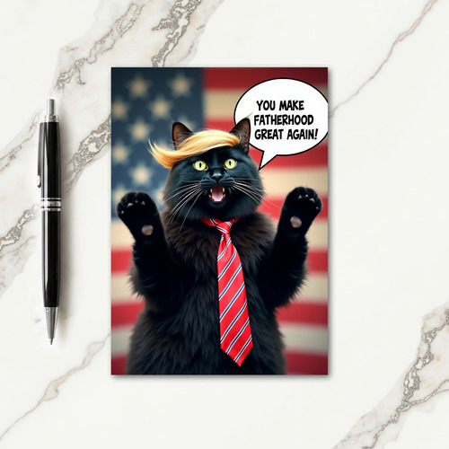 Funny Cat Fatherhood Great Card