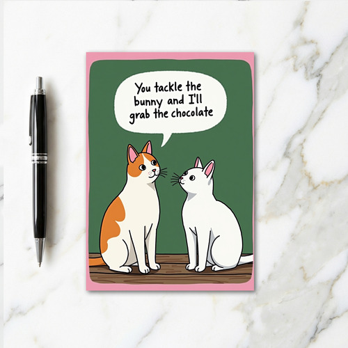 Funny Cat Plan Greeting Card