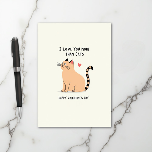 Funny Cat Valentines Love Card