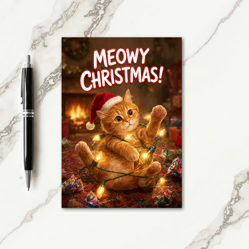 Funny Cat Xmas Card