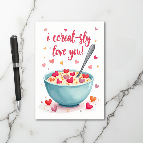 Funny Cereal Love Pun Card