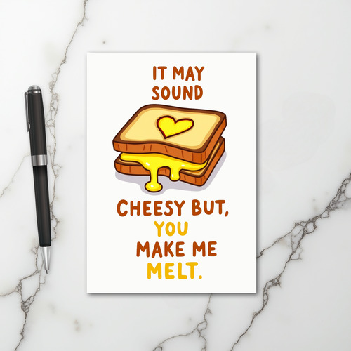 Funny Cheesy Melt Love Card