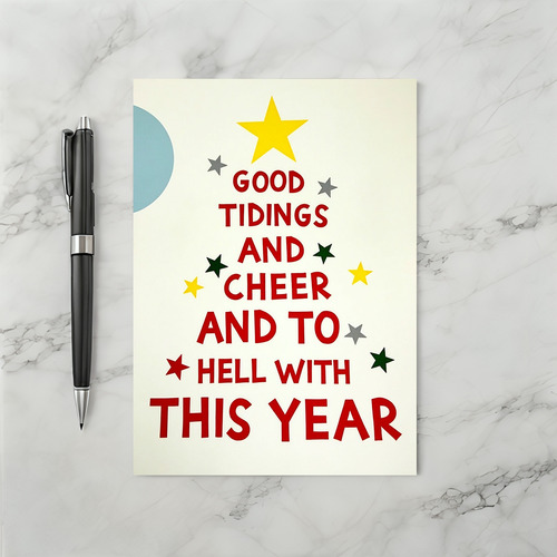 Funny Christmas Card Screw This Year Card