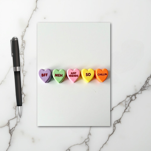 Funny Conversation Hearts Card