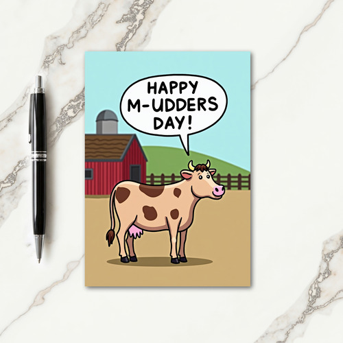 Funny Cow Mothers Day Card