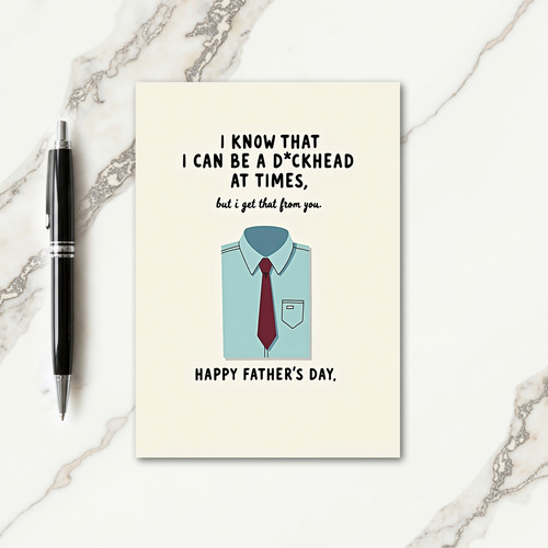 Funny Dad Dna Fathers Day Card