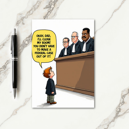 Funny Dad Federal Case Card
