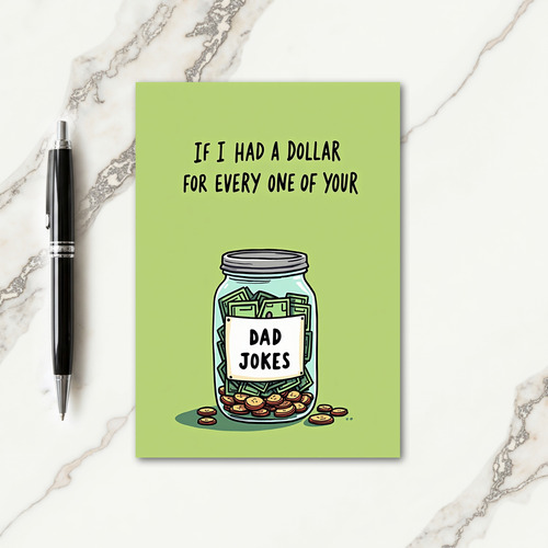 Funny Dad Jokes In Jar Card