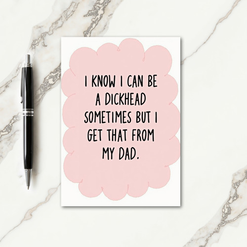 Funny Dad Traits Mothers Day Card