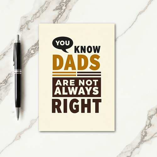 Funny Dads Illustration Card