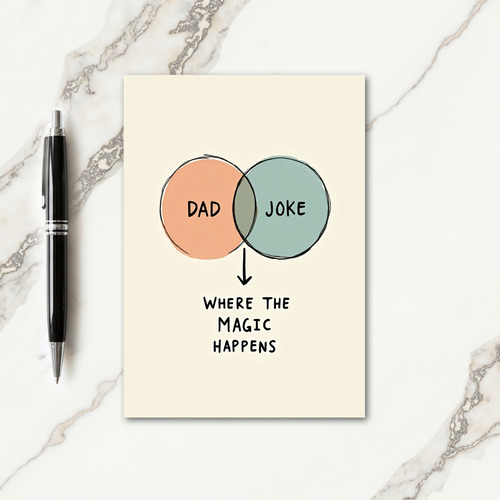Funny Dads Joke Illustration Card