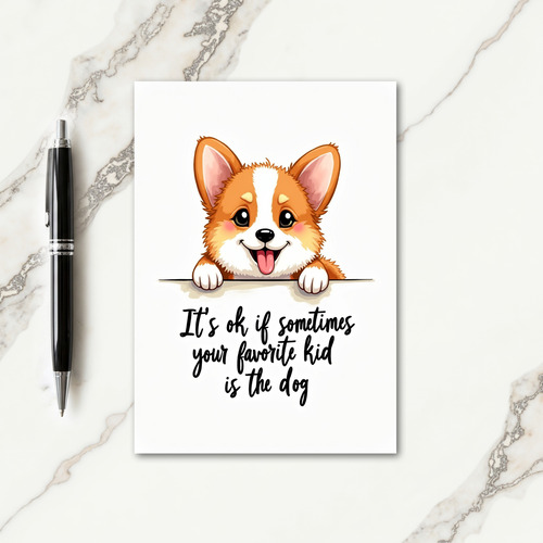 Funny Dog Kid Fathers Day Card