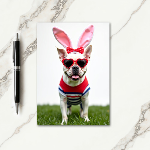 Funny Dog With Ears Card