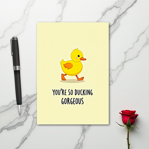 Funny Ducking Gorgeous Love Card