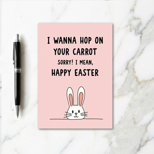 Funny Easter Bunny Oops Card