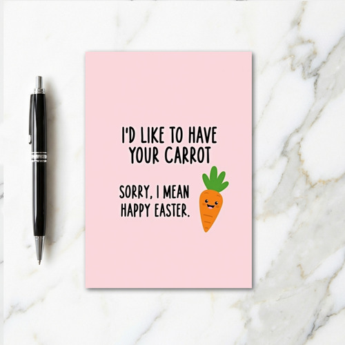 Funny Easter Carrot Card
