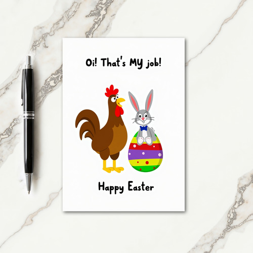 Funny Easter Friends Job Card