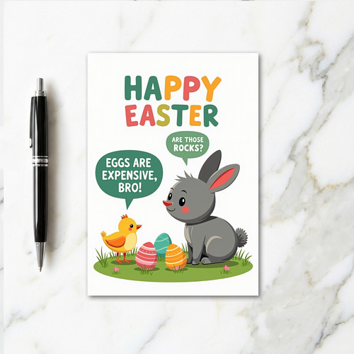 Funny Egg Hunt Question Card